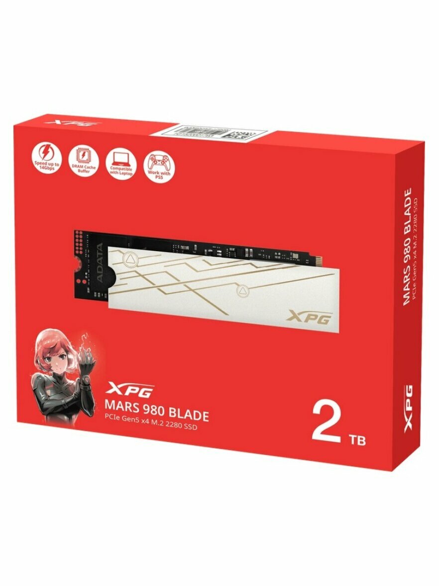 XPG MARS 980 BLADE SMAR-980B-2TCS 2 Тб M.2 PCI-E Gen5 x4 M.2 Type