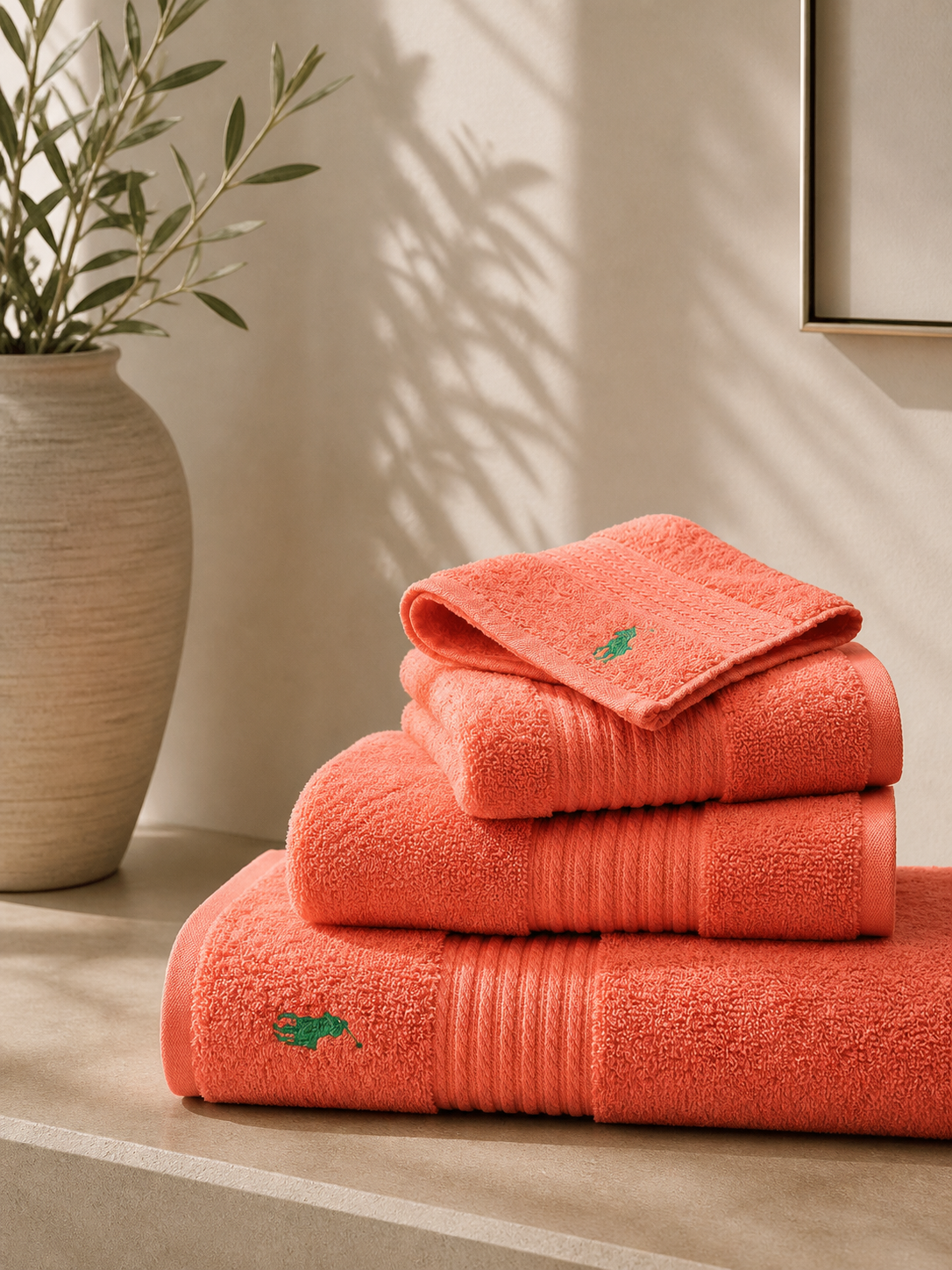 Полотенце Ralph Lauren Игрок в поло (Polo Player) Оранжевый (Tangerine) 90x170 см