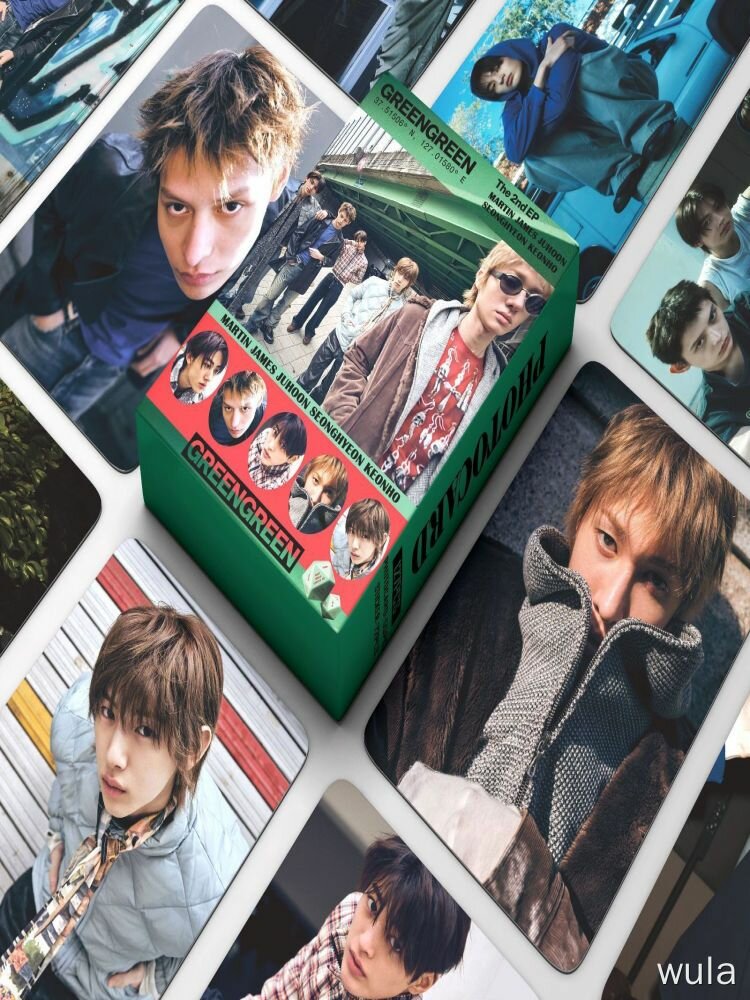 Фотокарточки CORTIS GREENGREEN The 2nd EP Коллекционные KPOP 127 шт набор для фанатов с наклейками