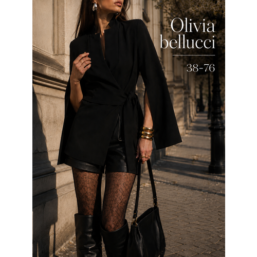 фото Пиджак olivia bellucci осень - зима 2026, размер 40, черный