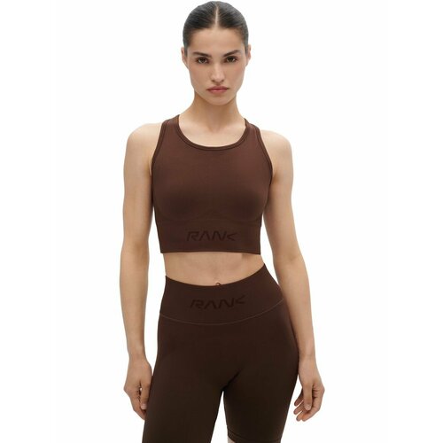 фото Топ спортивный rank seamless top, размер m, коричневый