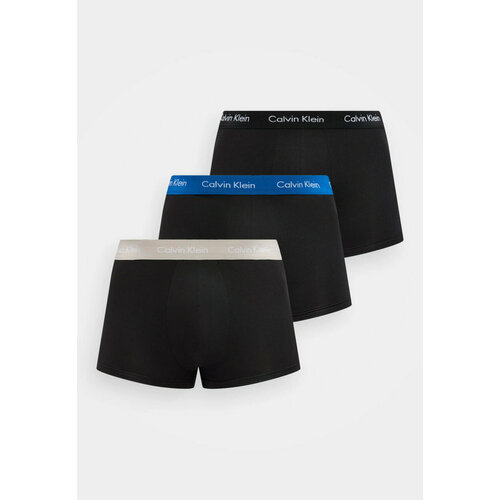 Трусы CALVIN KLEIN LOW RISE TRUNK Classic Fit, комплект из 3 шт., размер L, черный