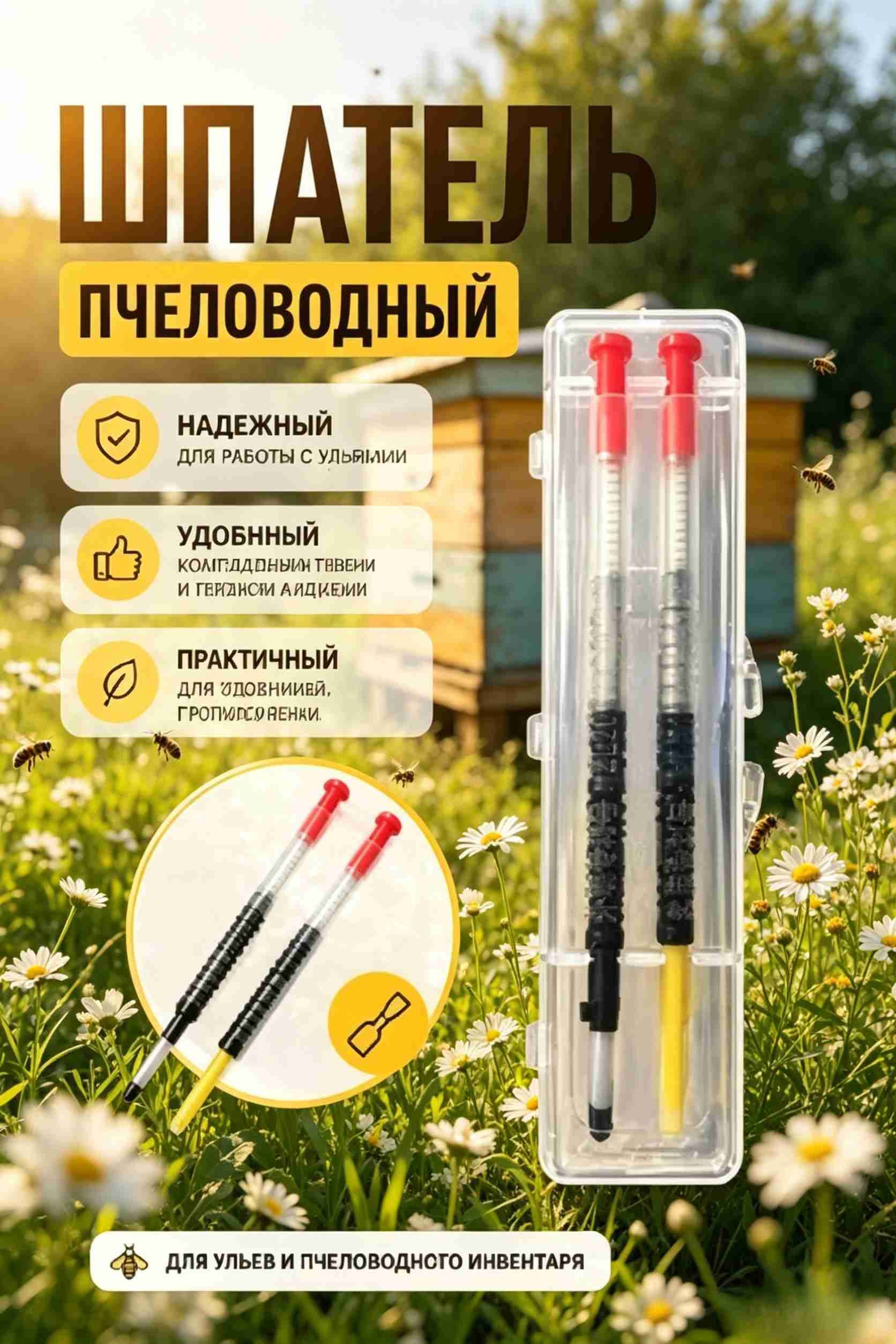 Шпатель для переноса личинок пчел