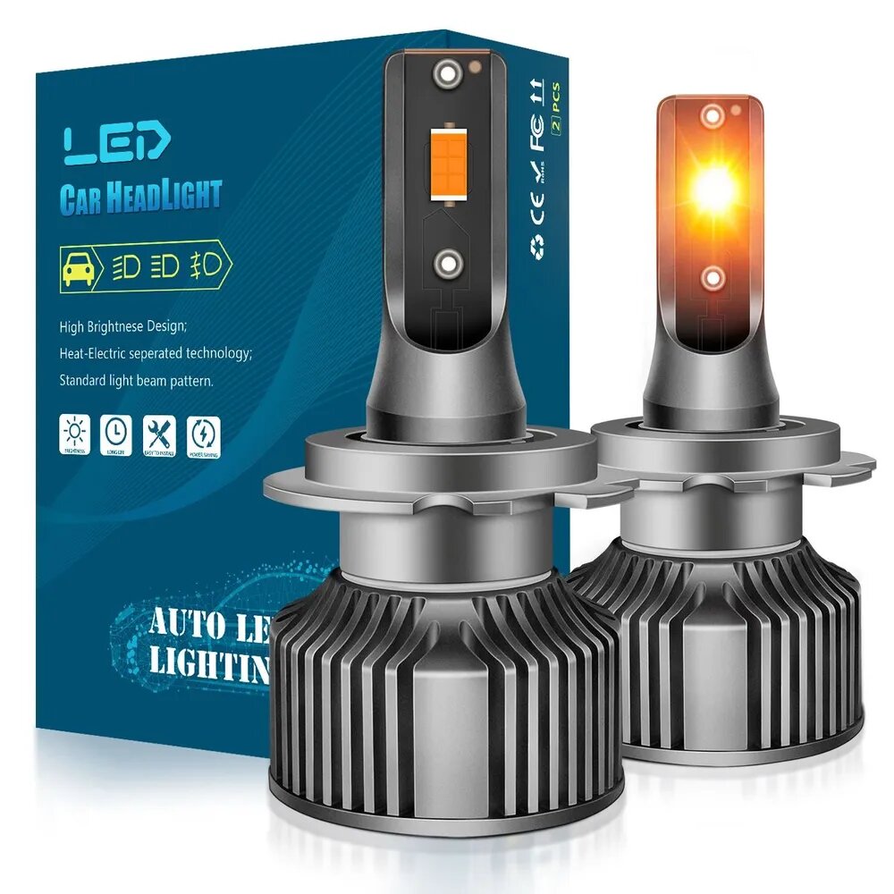 Лампа автомобильная H7, 2 шт. арт. 20260416