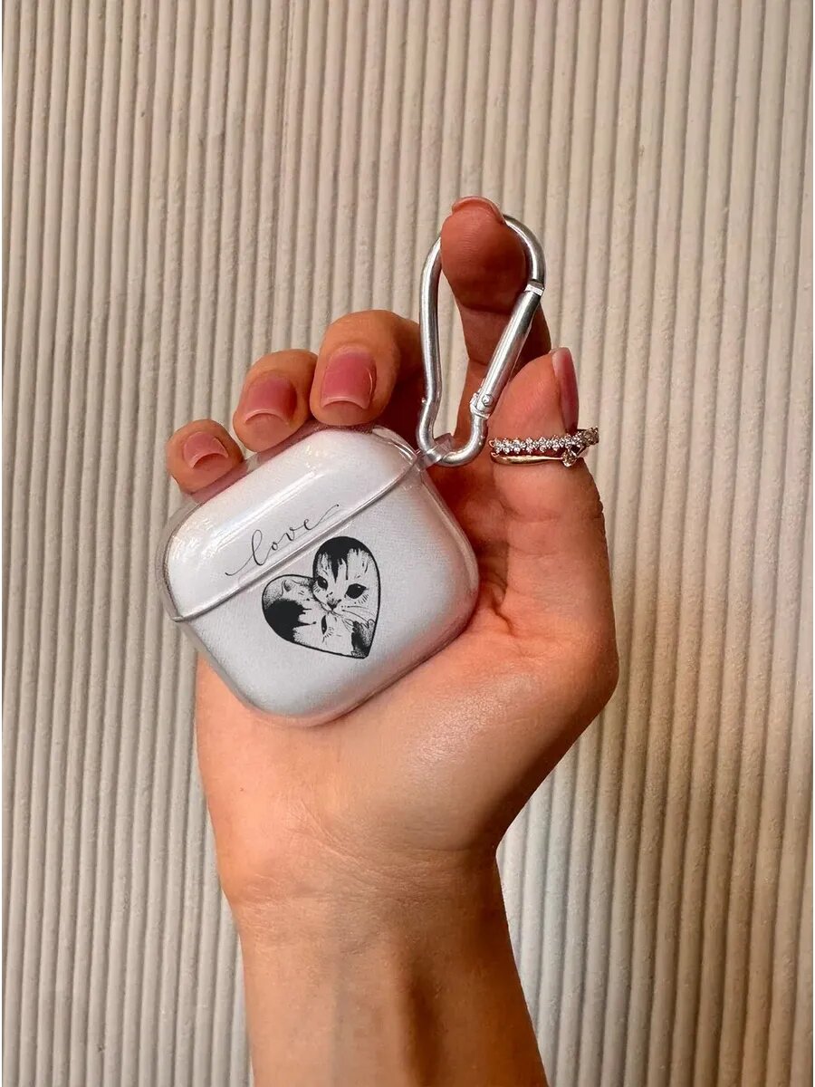 Чехол на AirPods 4 Любовь Котики