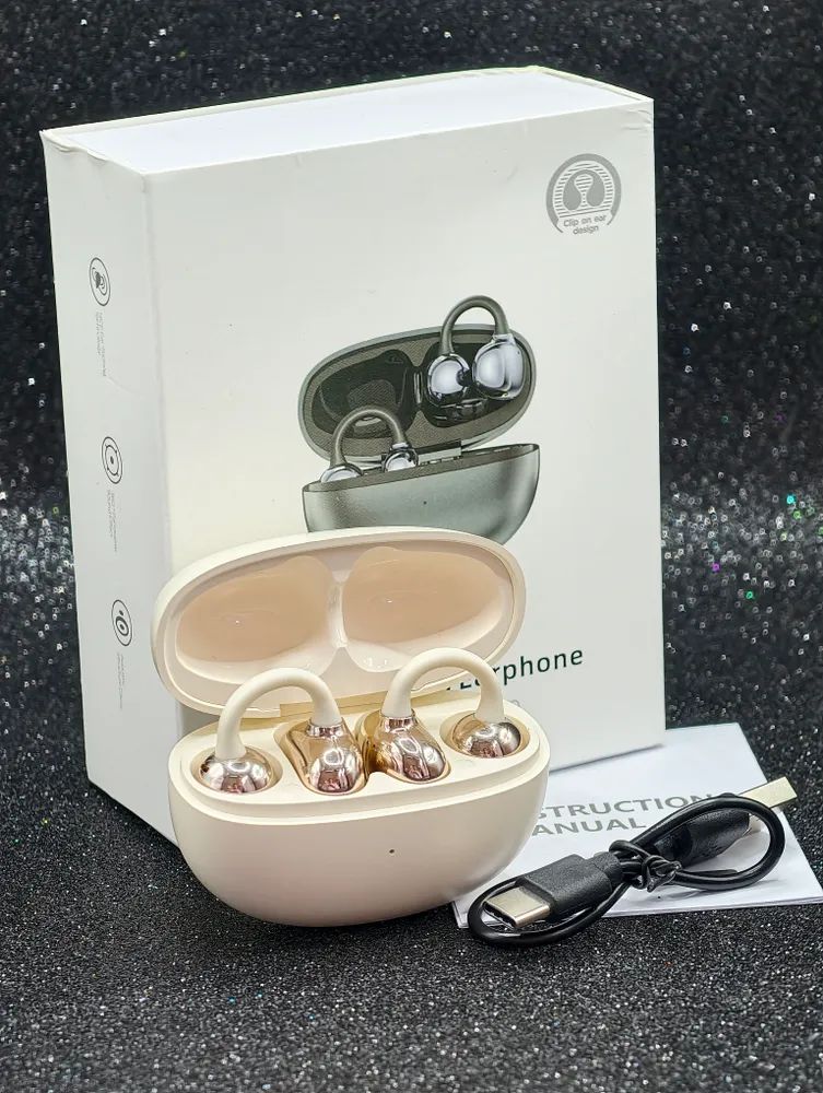 Наушники беспроводные OWS Wireless Earphone S6 (Clip- Ear stereo) для телефона (белые)