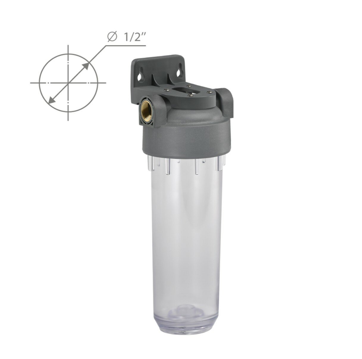 Корпус фильтра магистральный SL10 1/2" (прозрачный)