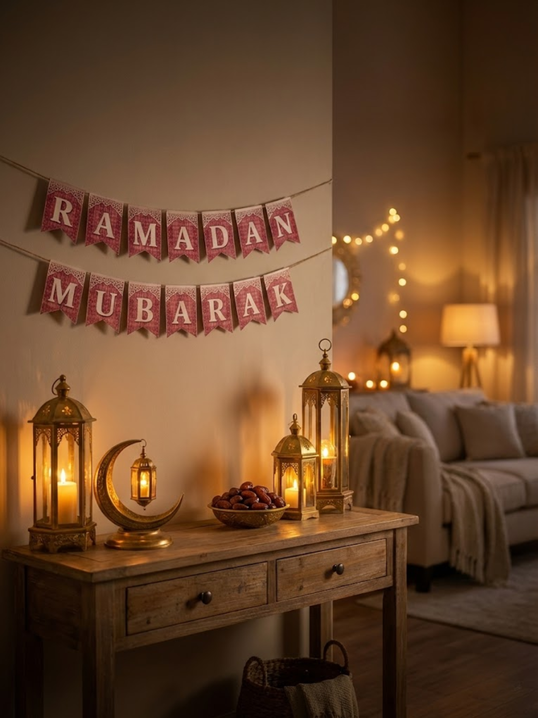 Украшение для дома на Рамазан: гирлянда и декор "Рамадан Карим", подарок