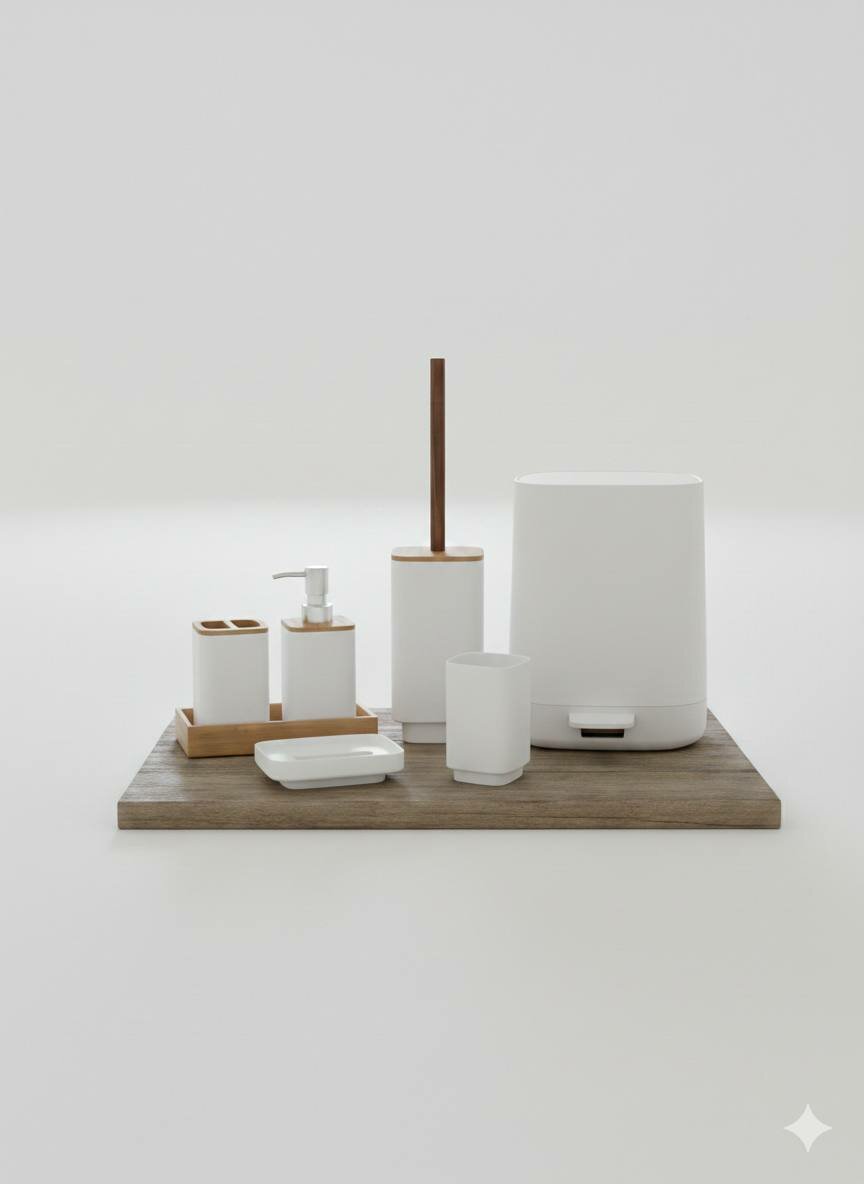 Набор аксессуаров для ванной комнаты Придайте вашей ванной комнате элегантный и современный вид!