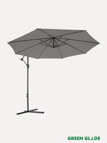 Изображение товара Зонт садовый большой от солнца Green Glade 8006 с подставкой крестовиной