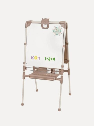 Изображение товара Мольберт-доска для рисования Nika М2Л, регулируемая высота, магнитная и меловая поверхности, серый