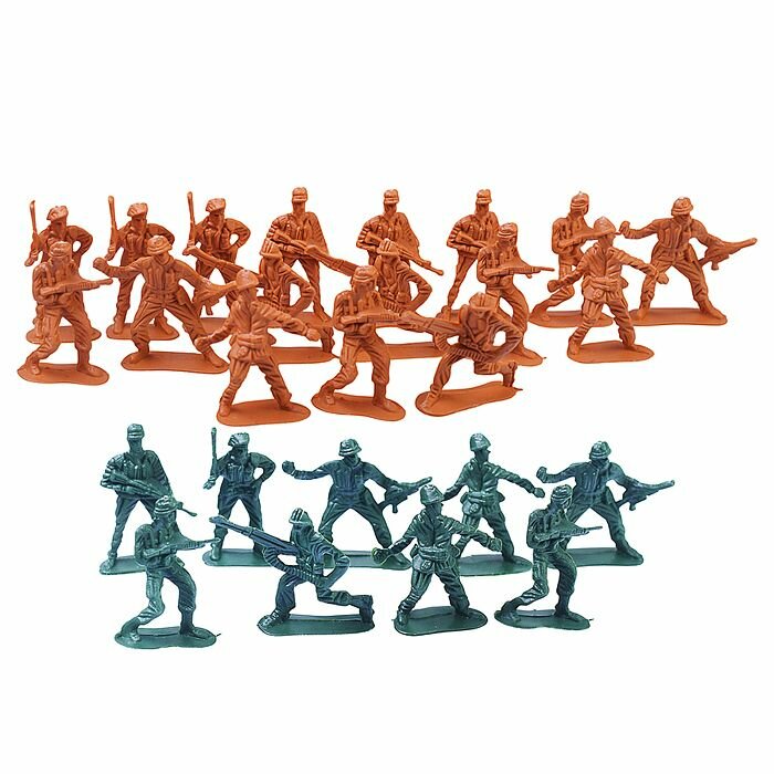 Набор солдатиков Oubaoloon "Схватка" в 2-х цветах, пластмассовые