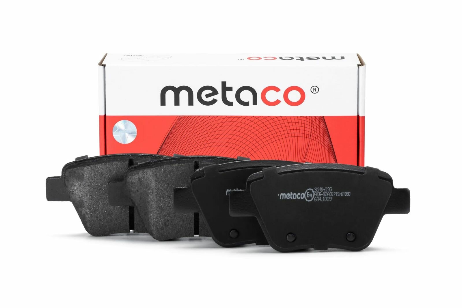 Колодки тормозные задние дисковые METACO 3010-030 Audi A3 8P1, 8Pa, Vw Golf VI, Scirocco 2008>, комплект