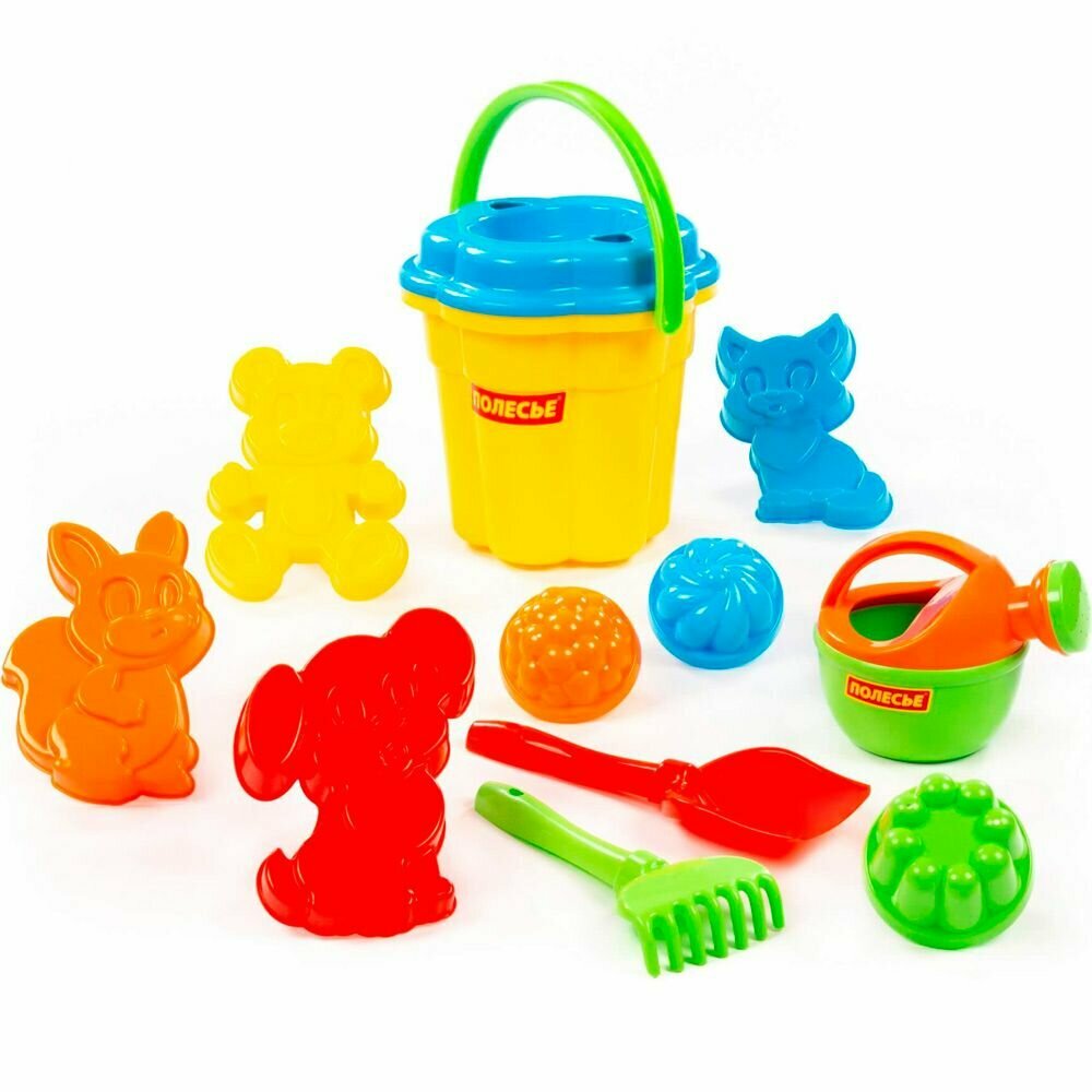 Набор для песочницы Полесье номер 168 в рюкзаке, разноцветный, пластик