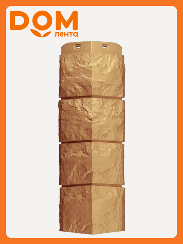 Изображение товара Наружный угол BERGART Döcke LUX Пекан, для сайдинга, бежевый, 424 мм