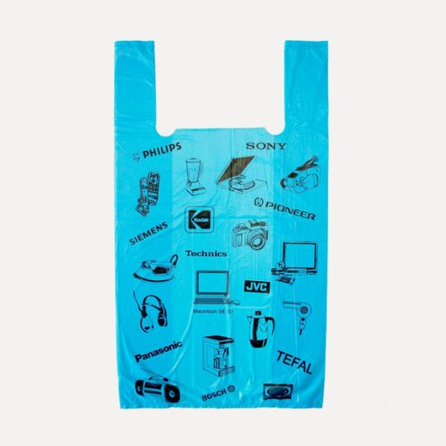 Изображение товара Пакет майка ПНД, бирюзовый, "Электроника", упаковка 100 штук