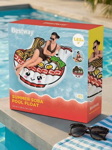 Изображение товара Матрас для плавания надувной, 168х183 см, Bestway, 43841, ремкомплект