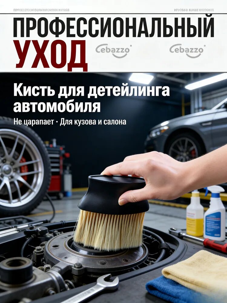 Щетка автомобильная, длина: 10 см