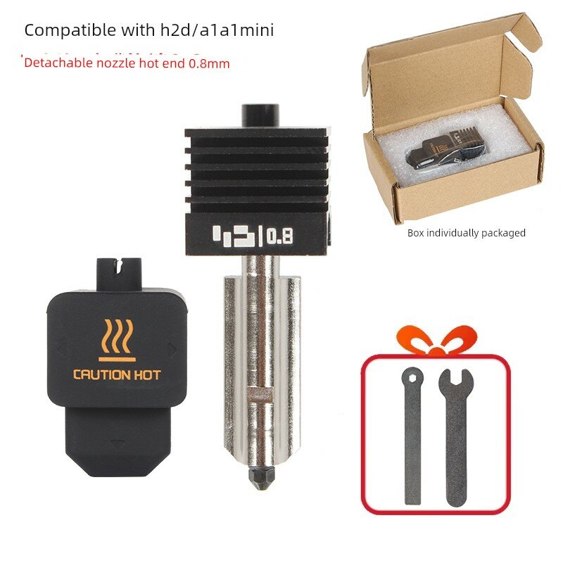 Головка Hotend Standard Flow для Bambu Lab H2D H2S 0.8 мм съемная насадка запчасть для 3D принтера