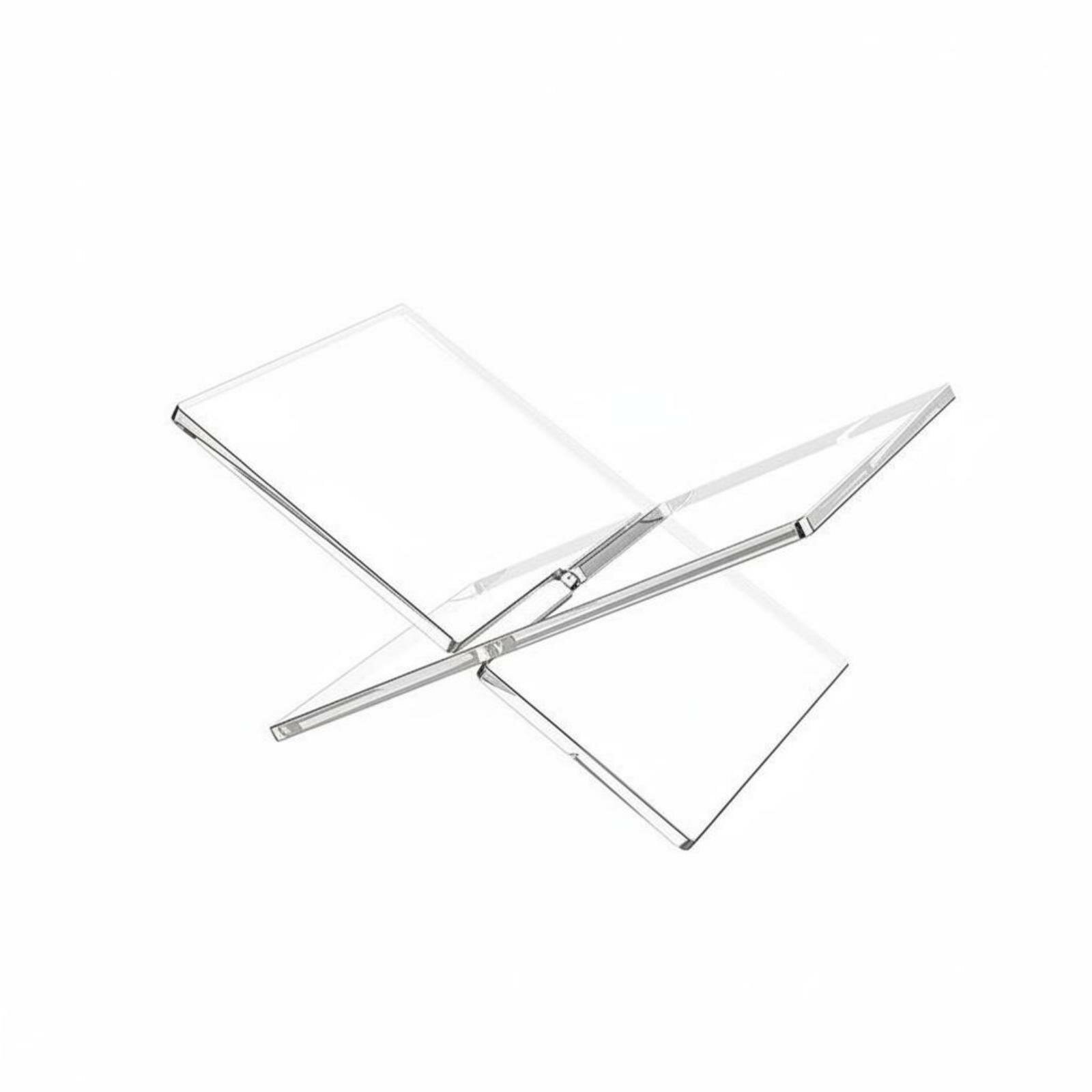 Подставка для книг в форме буквы Х, прозрачная, складная, акриловая, 28x15,1x15,5 см, 8 мм.