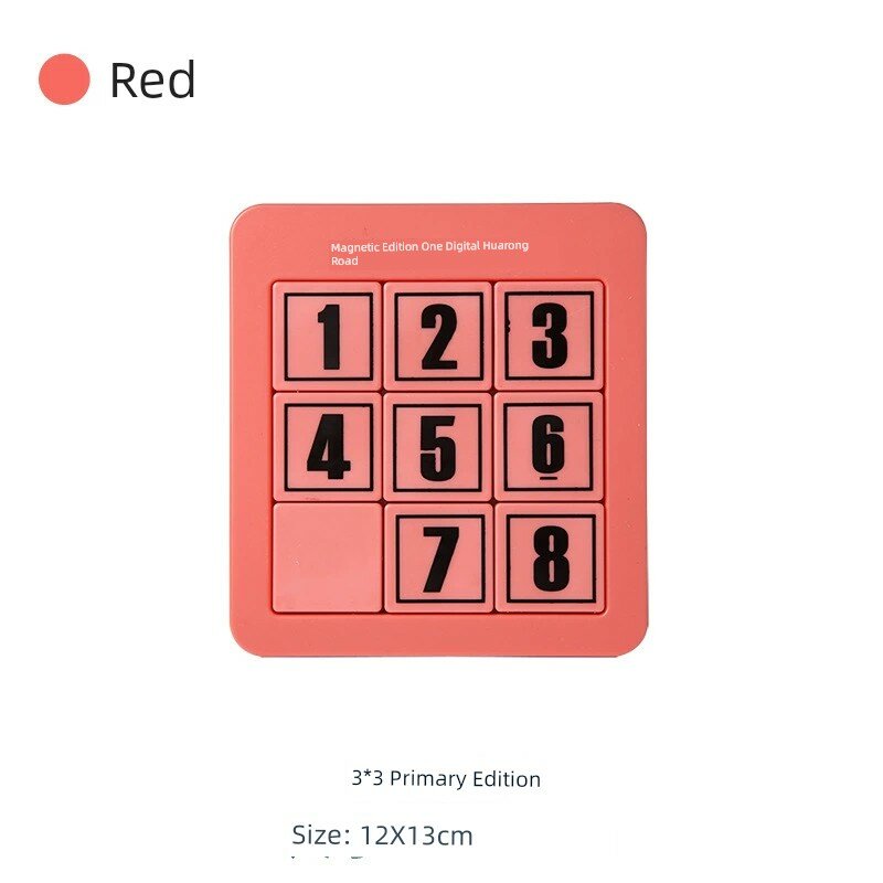 Магнитная головоломка для детей, 3x3 этап, 8 деталей, Сакура-розовый, Упаковка в OPP-пакет, Обучающая игрушка
