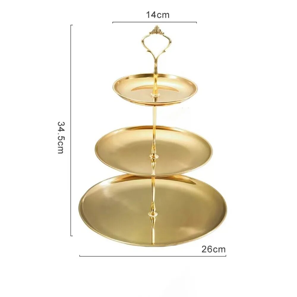 Подставка для торта из нержавеющей стали 3 Tier
