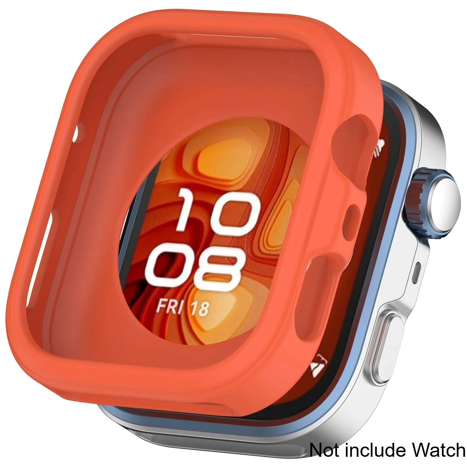 Оранжевый силиконовый чехол для Apple Watch Series 8/9