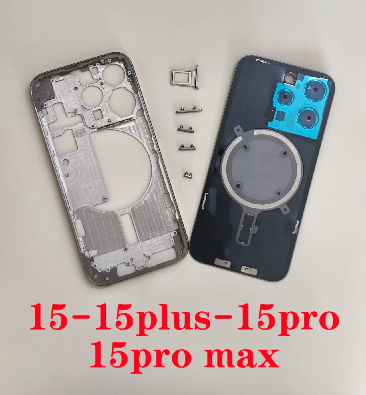 Для iPhone 15 Pro Max: OEM-корпус, крышка аккумуляторного European Version, Синий, Blue, 15 pro max