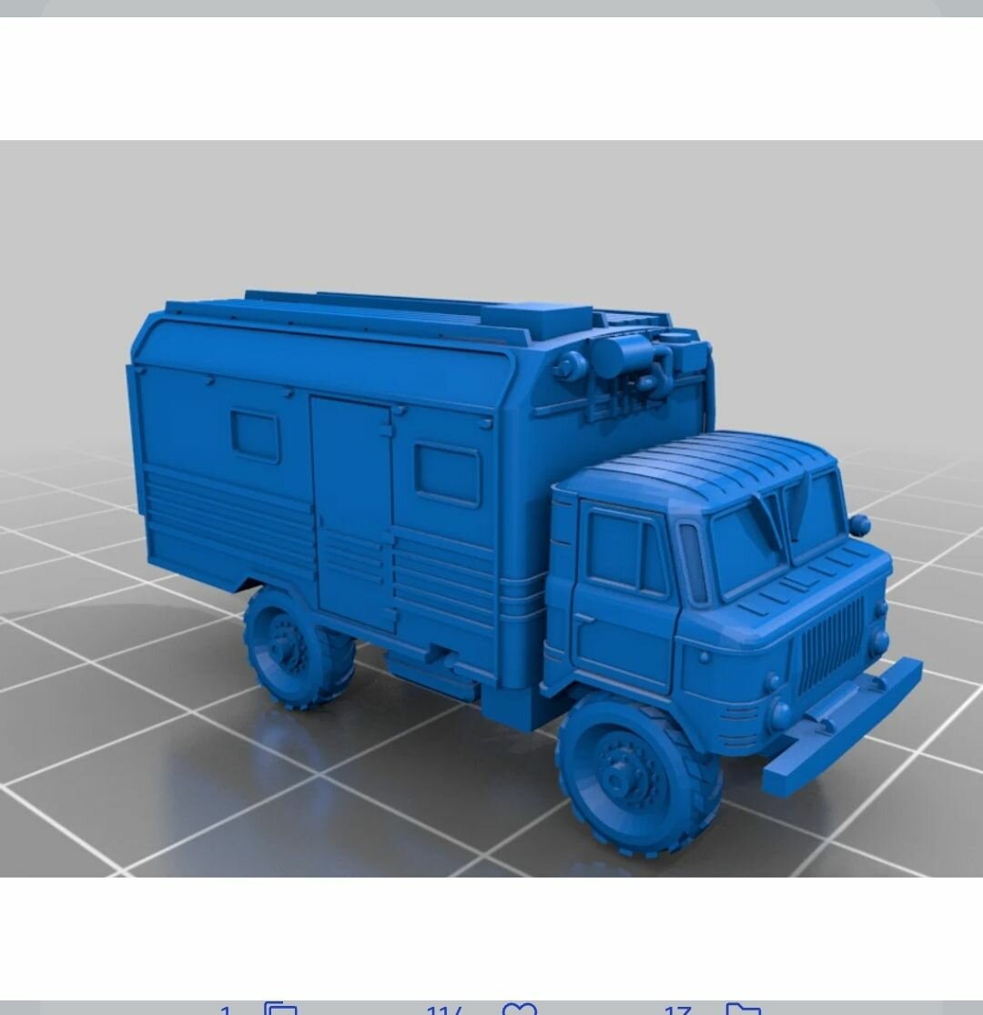ГАЗ-66 АП-2. Мобильный госпиталь. Вариант 1. Масштабная модель 1:72.
