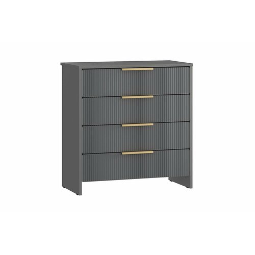 Комод для одежды Нонтон Пандора, 72x37x75 см, 4 ящика, графит / базальт