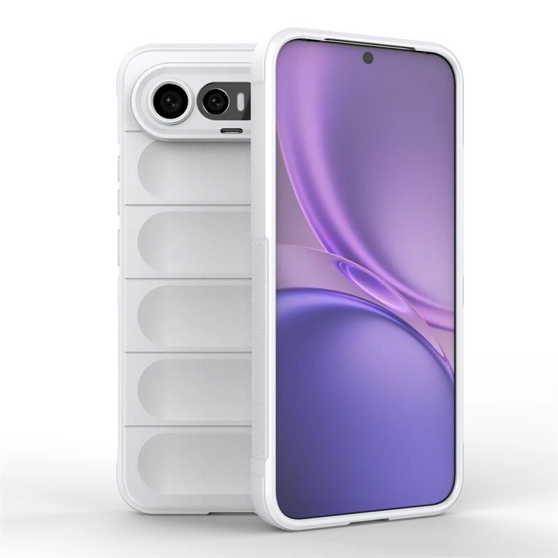 Противоударный чехол для телефона Vivo S50 Pro Mini, противоскользящий мягкий Фиолетовый, White