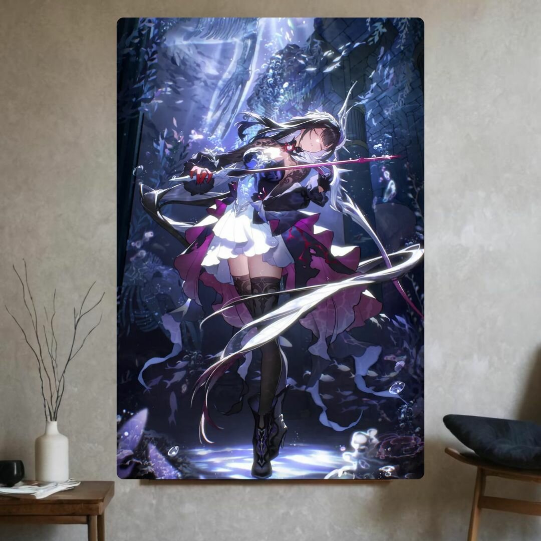 Картина на металле (Genshin Impact) 20*30 см