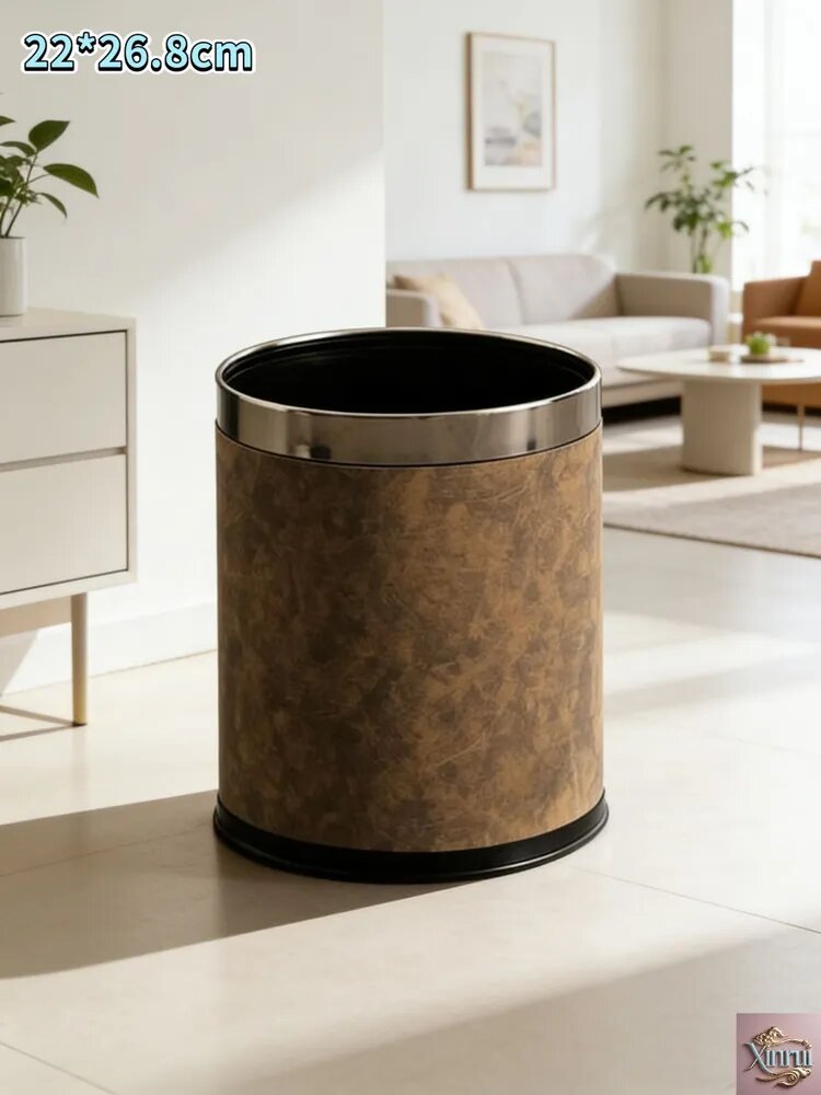 Мусорный бак Xinrui 22x22x26 см, 1 шт, красивый коричневый цвет