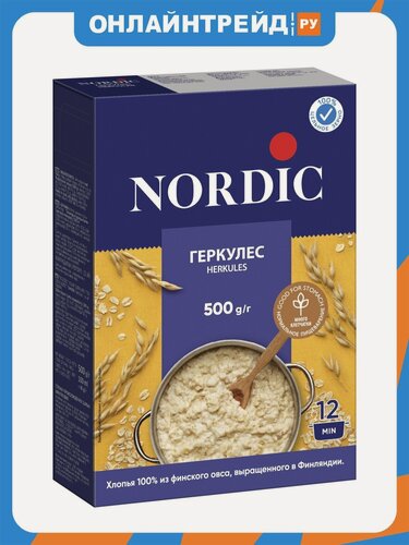 Изображение товара Овсяные хлопья Nordic Геркулес финский 500 г