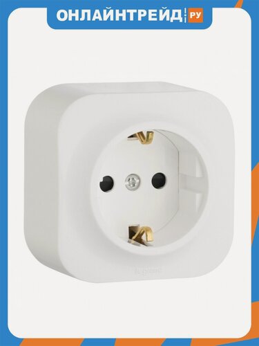 Изображение товара Розетка Legrand Quteo 782211, заземление, 16А, белая