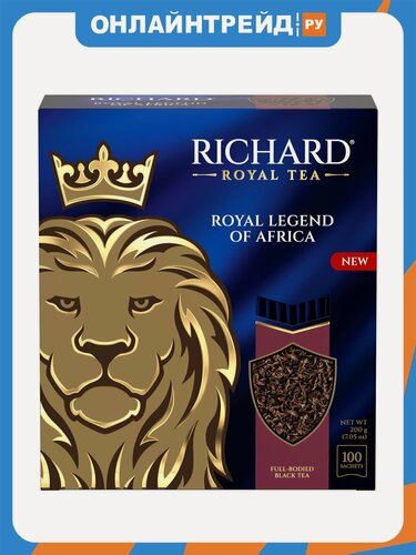 Изображение товара Чай черный Richard (Ричард) "ROYAL LEGEND OF AFRICA" 100 пакетиков