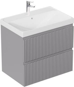 Тумба с раковиной Aquanet Джейн 2.0 60 378319 подвесная цвет Графит