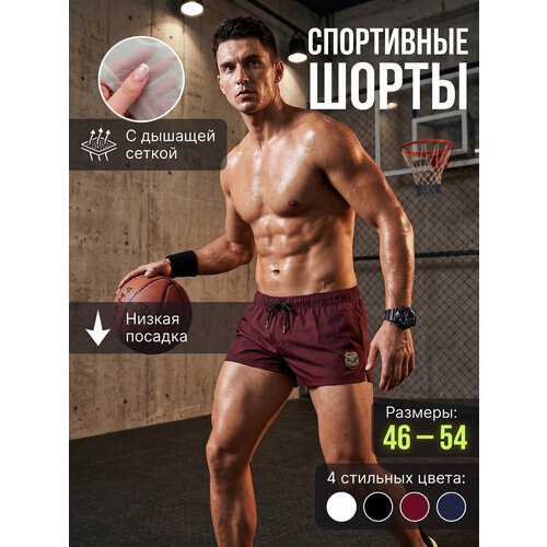 фото Шорты модники шорты спорт, размер l, бордовый