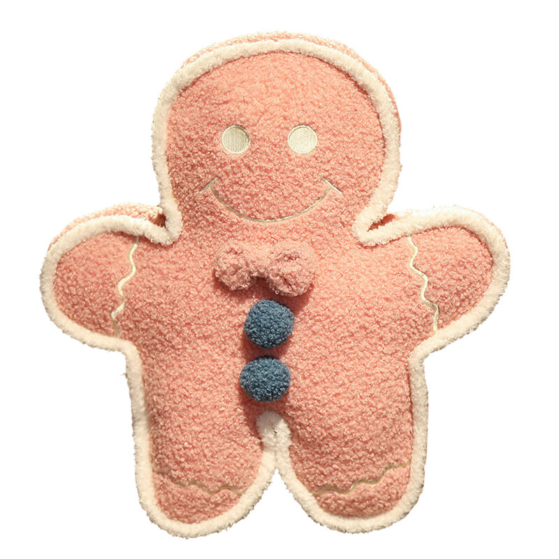 Плюшевая кукла унисекс BOTI Gingerbread Man Cookies Throw Pillow Pink, 60CM EU