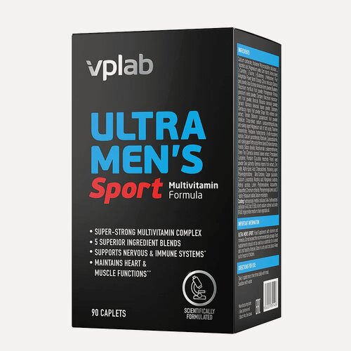 Изображение товара VPLAB Ultra Men's Sport, Комплекс витаминов для мужчин, 90 каплет