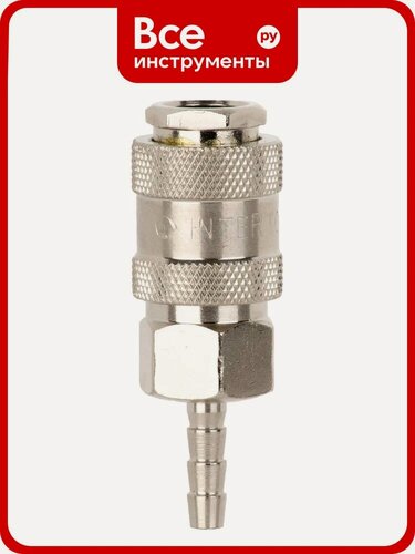 Изображение товара Соединение быстроразъемное на шланг 6 мм INTERTOOL PT-1801, с другой стороны фитинг