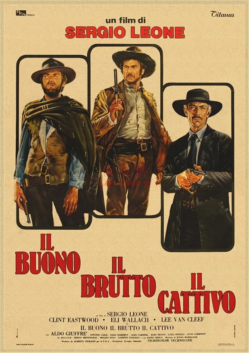 Постер The Good the Bad and the Ugly канвасный N, 50X70CMNoFrame