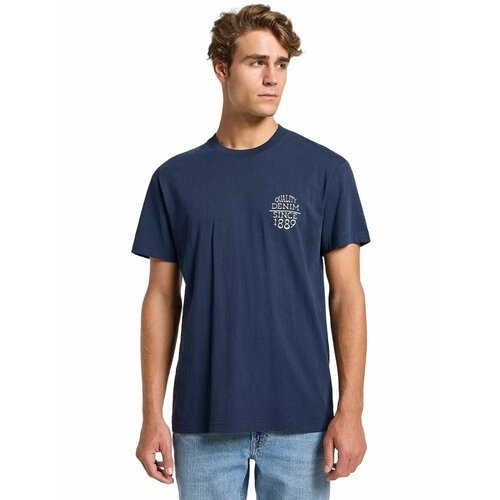 фото Футболка lee men relaxed graphic tee, размер xxl, синий
