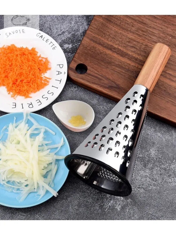Терка для овощей конусная с деревянной ручкой 1 шт