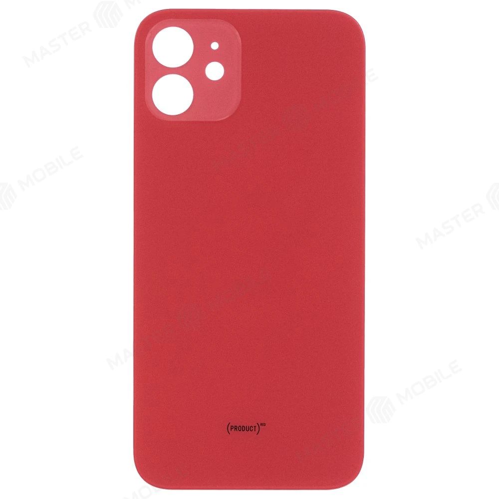 Задняя крышка для Apple iPhone 12 (красный) (с широким отверстием) (Premium)