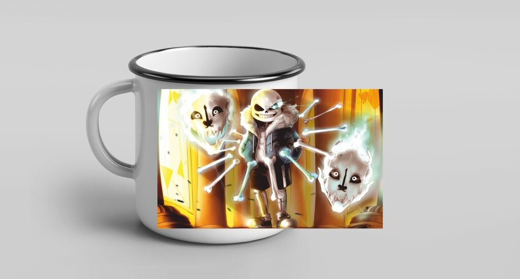 Кружка металлическая эмалированная Андертейл, Undertale №6