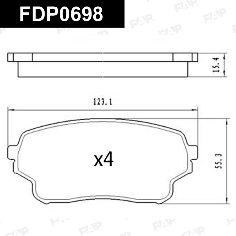 FAP FDP0698 FDP0698 колодки дисковые передние!\ Suzuki Grand Vitara 1.6i/2.0i/1.9D 05>