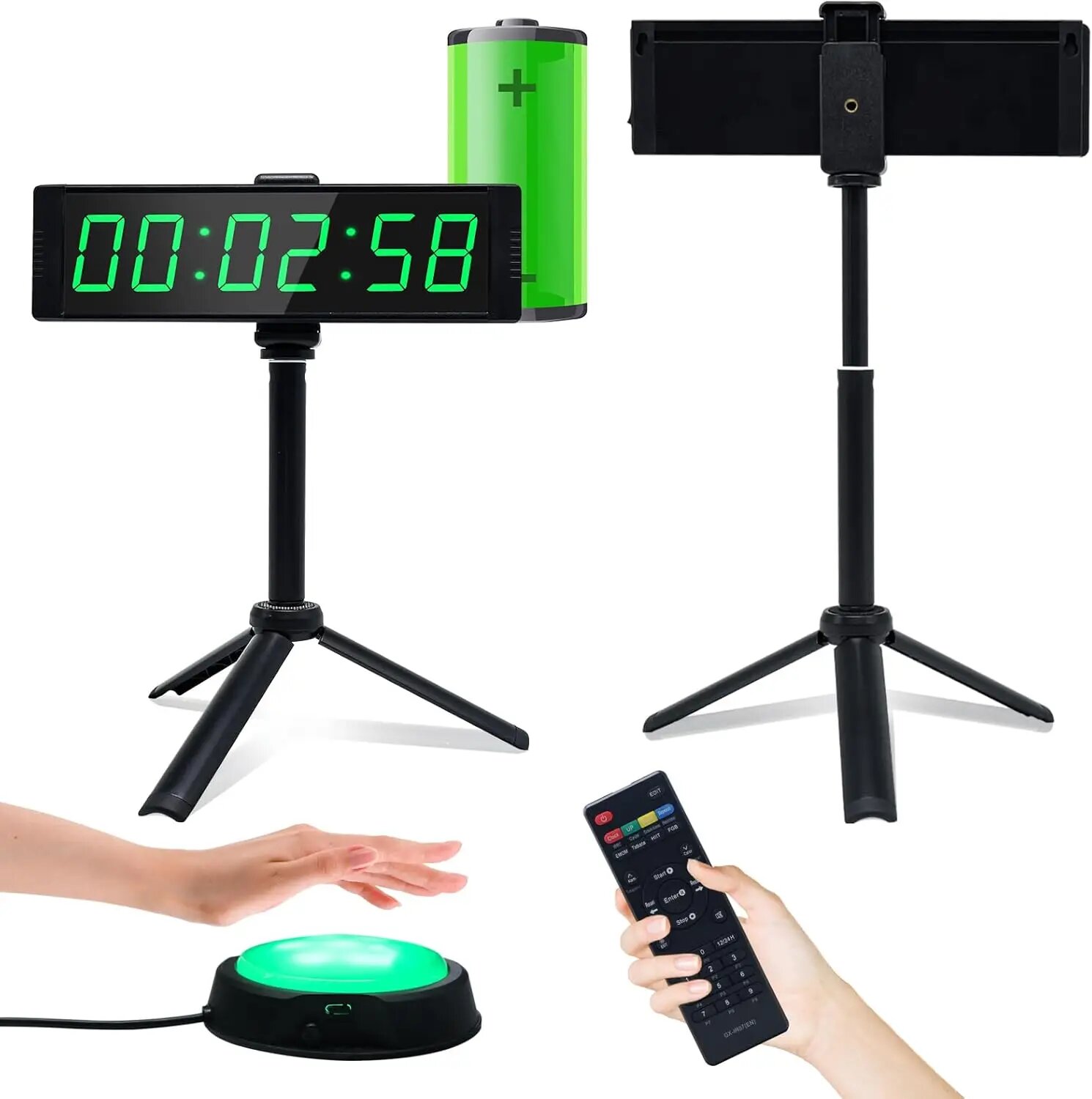 Цифровые настенные часы-таймер Battery(with stand)