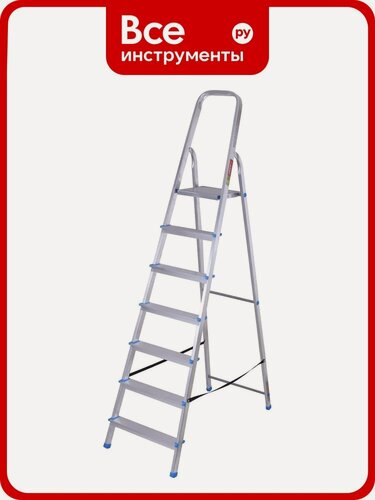 Изображение товара Алюминиевая стремянка LadderBel 7 ступеней STR-AL-7, семи нескользящих ступеней,