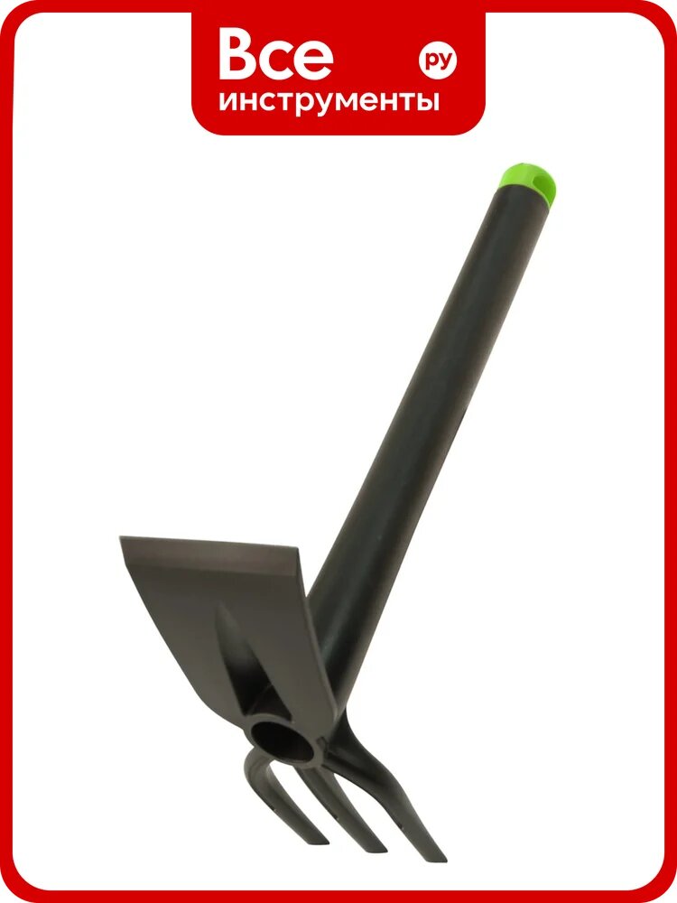 Тяпка WIPRO Fiber 07-040, цельнолитая, с черенком, с зубцами, фиберглас, 33 см